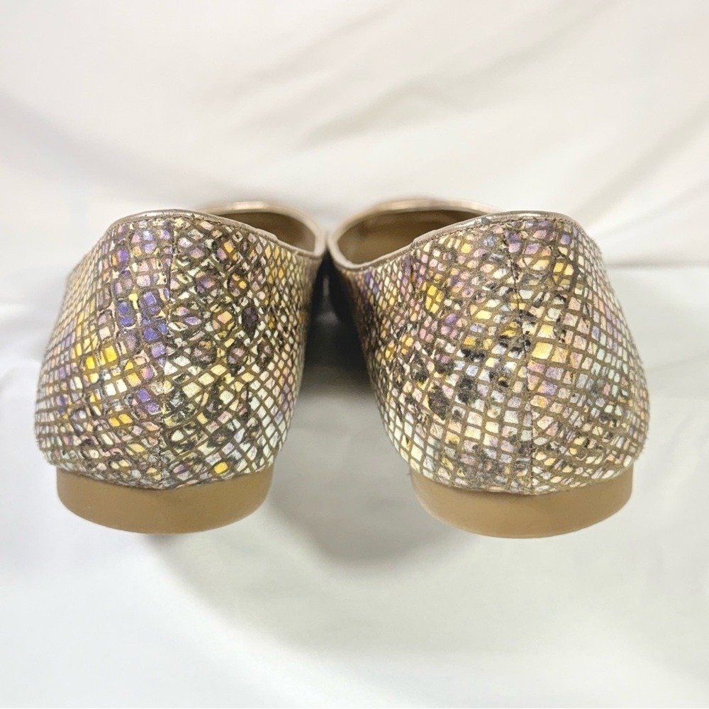 The Limited Women's Neutral Multi-Color Snakeskin metallic Ballet Flat size 9.5 - Picture 4 of 7